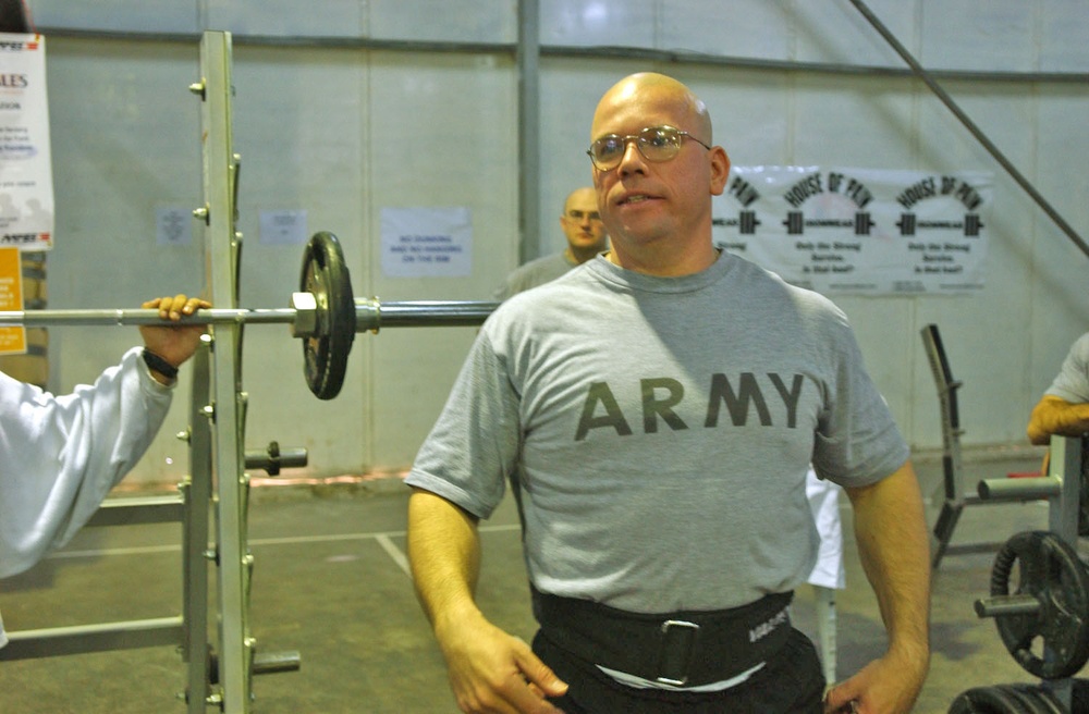Sgt. Preus organizer for the second power lifting competition