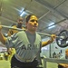 Sgt. LeAnn Banda squats 115 lbs as part of three events