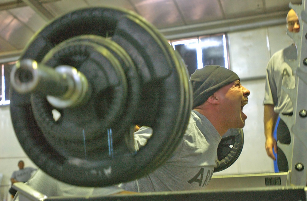 Staff Sgt. Arturo Castilla squats 345 lbs