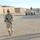 Cpl. Marcus Denny patrols the desolate streets