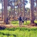 Soldiers march through palm groves