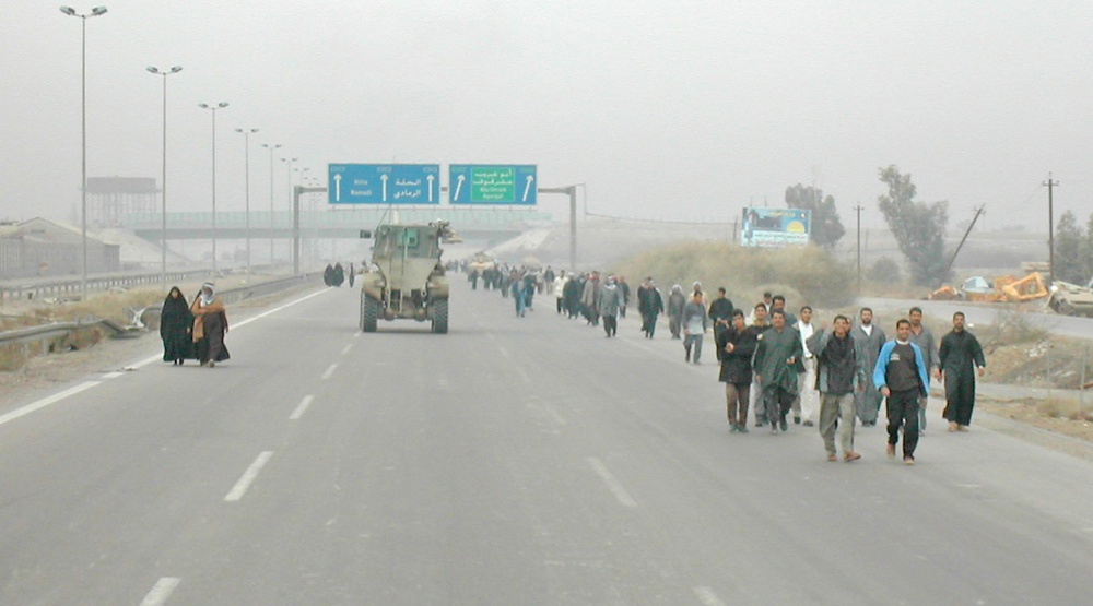 Elections: Residents walk the freeway to get to polling sites