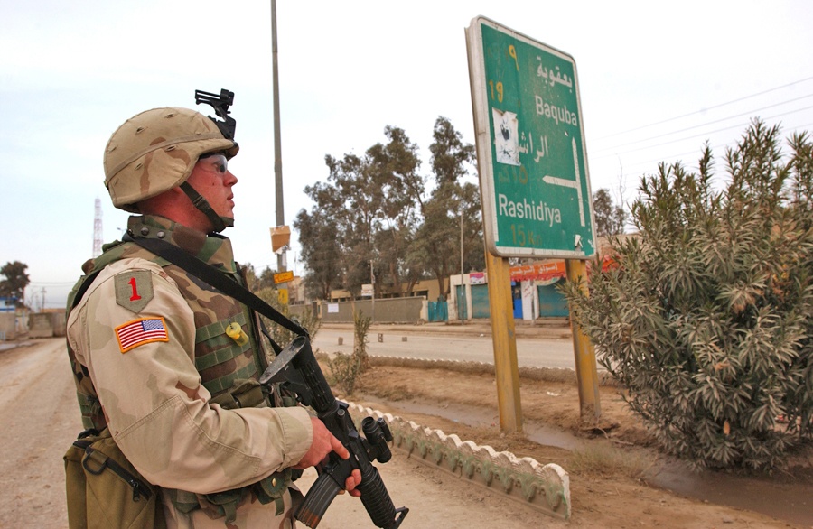 Elections: Spc. Rod Wright  patrolled the streets of BaQubah