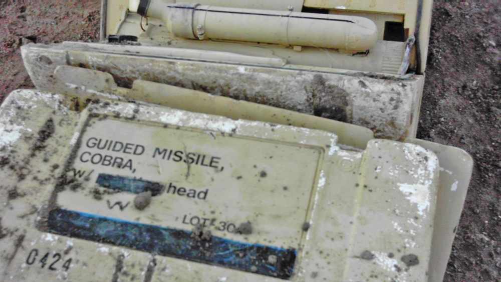 Anti-tank warheads were part of a weapons cache