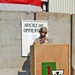 Maj. Chip Huey speaks during the dedication ceremony