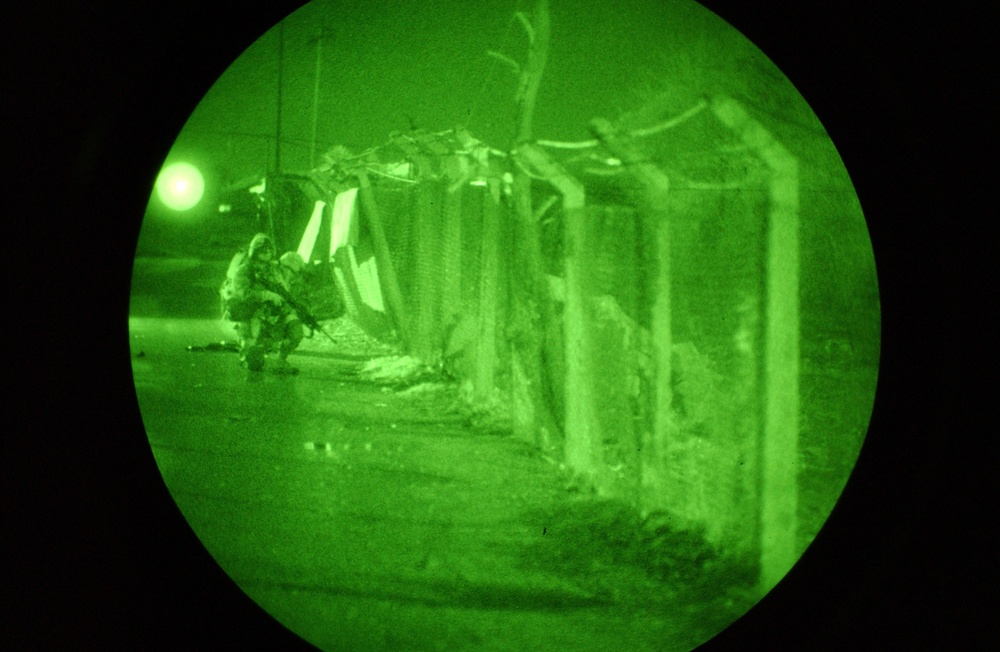 A Soldier keeps watch for any suspicious activity