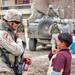 Soldiers took time out to talk to locals