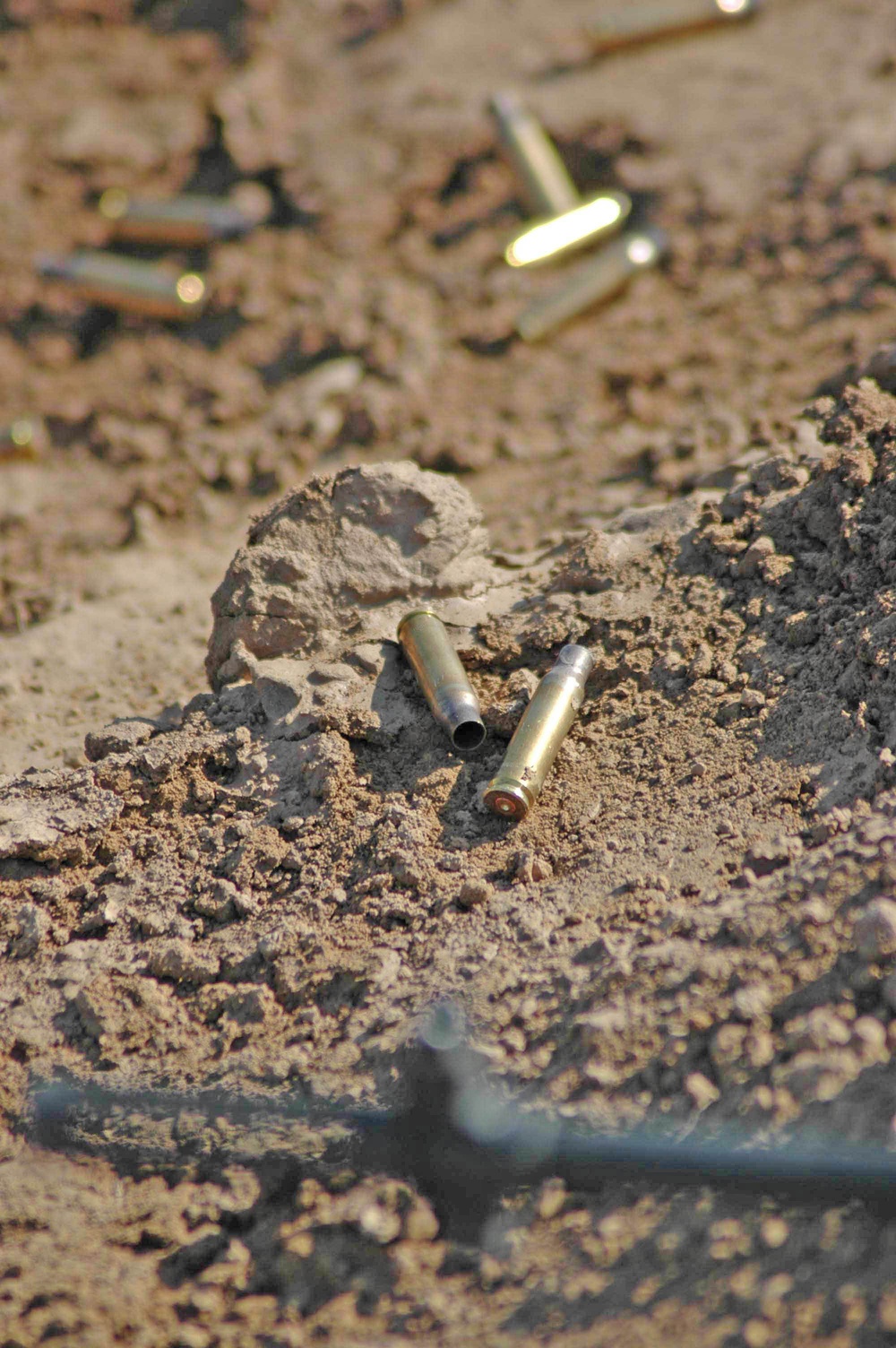 The barrel of a students weapon looks for its next target