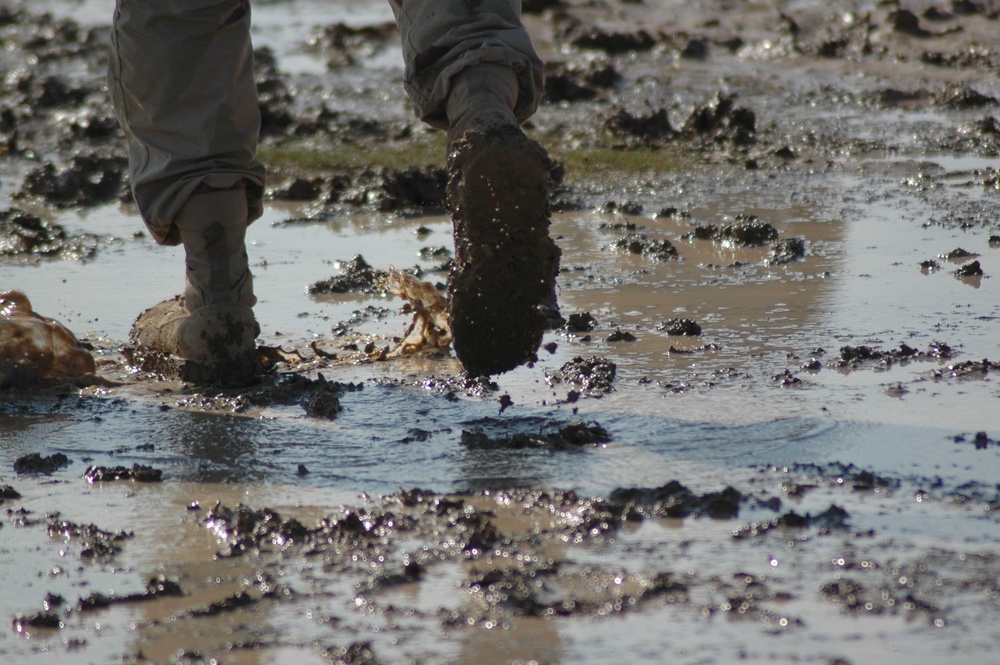 The Butler Range full of water and mud