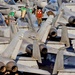 Sailors perform maintenance on aircraft from CVW-3