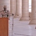 Lt. Col. Timotheus Graham praises Lt. Col. Raymond Lacey