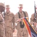 Lt. Col. Timotheus Graham unveils his units guidon