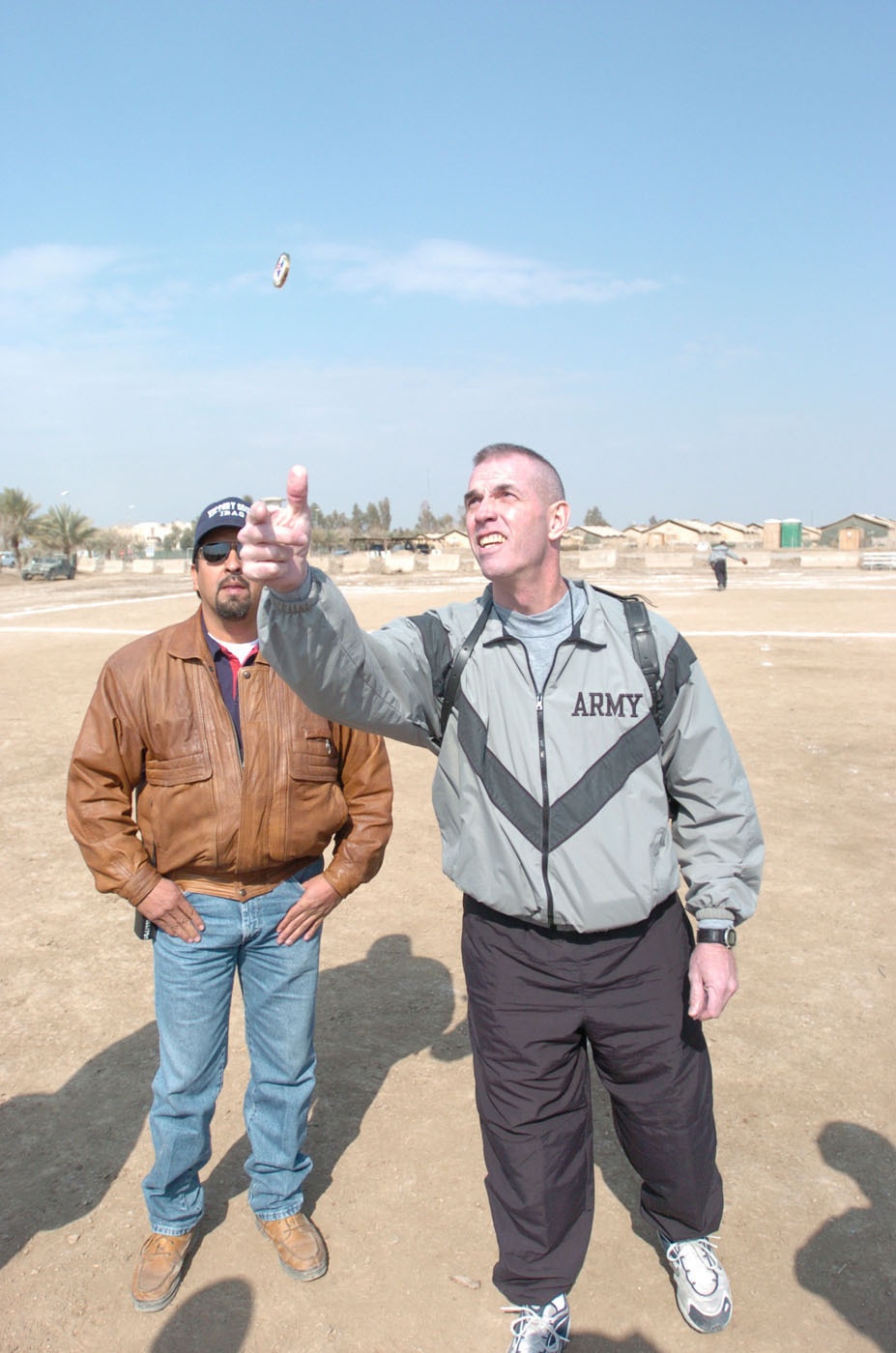 Sgt. Maj. Hesse conducts the coin-toss ceremony