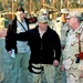 Sgt.Maj. Stuckey shows where a rocket propelled grenade entered