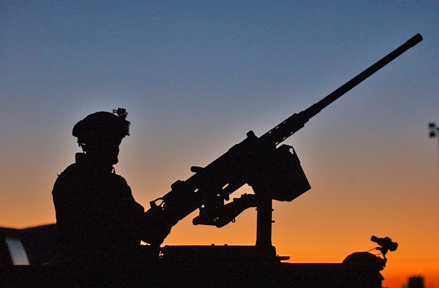 A Cavalry Scout M-2 .50 caliber gunner