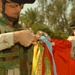 Sgt. Maj. participates in the casing of his division colors