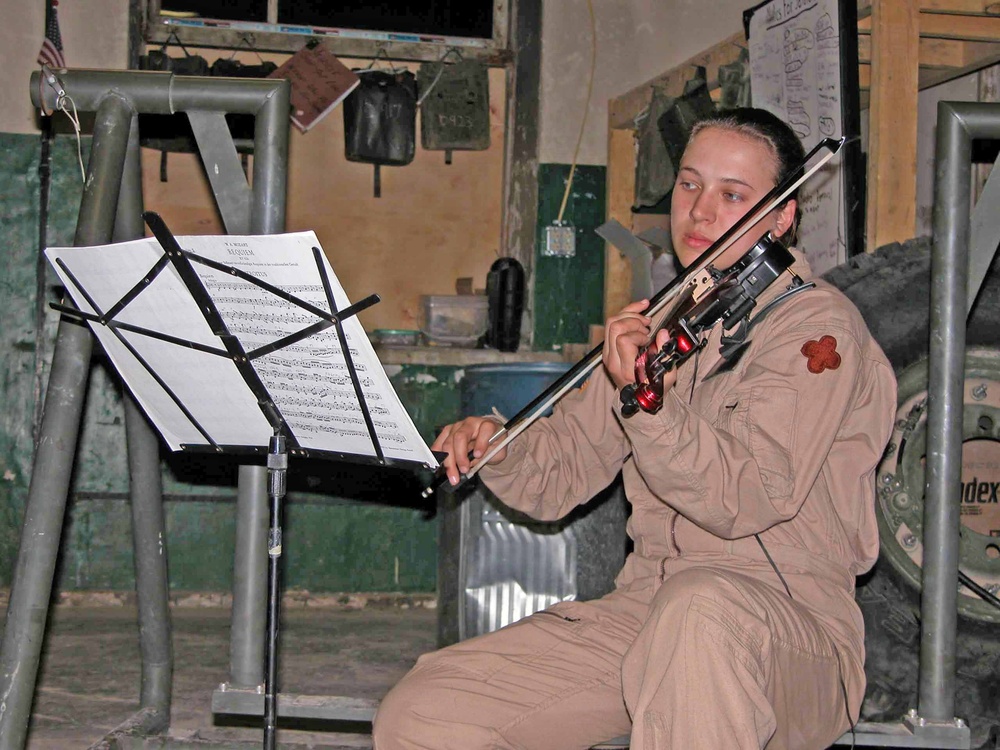 Violin in the Maintenance Shop