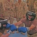 Sgt. Meyers lands a jab on Spc. Christopher Mauro