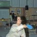 Spc. Maria Mengrone shows off her ping-pong skills