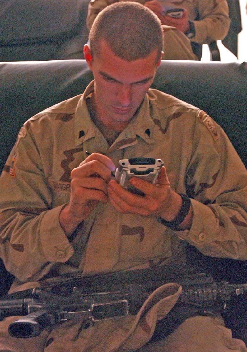 Spc. Chad Shangraw Completes the Electronic Version