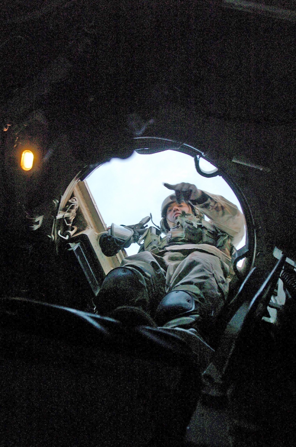 Sgt. Steve Devo gives instructions to his Soldiers