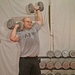 Spc. Frazier pumps it up at the Camp Liberty fitness center