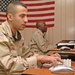 Soldiers log on to check e-mail from home