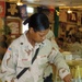 Sgt. 1st Class Ria Wright visits the fruit bar