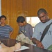 Spc. Jarrod Marshall empties his laundry bag