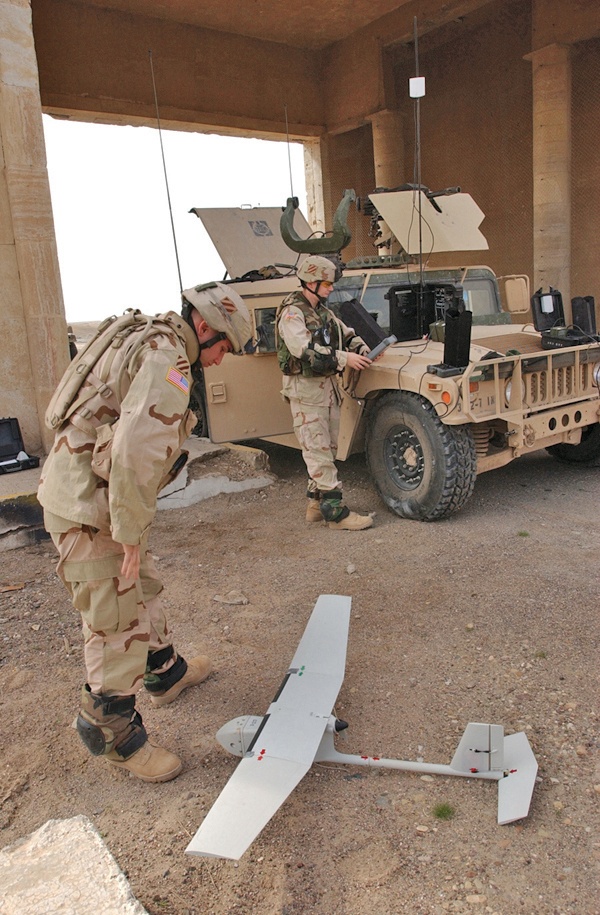 Cpl. Christopher Chladny inspects the Army Raven