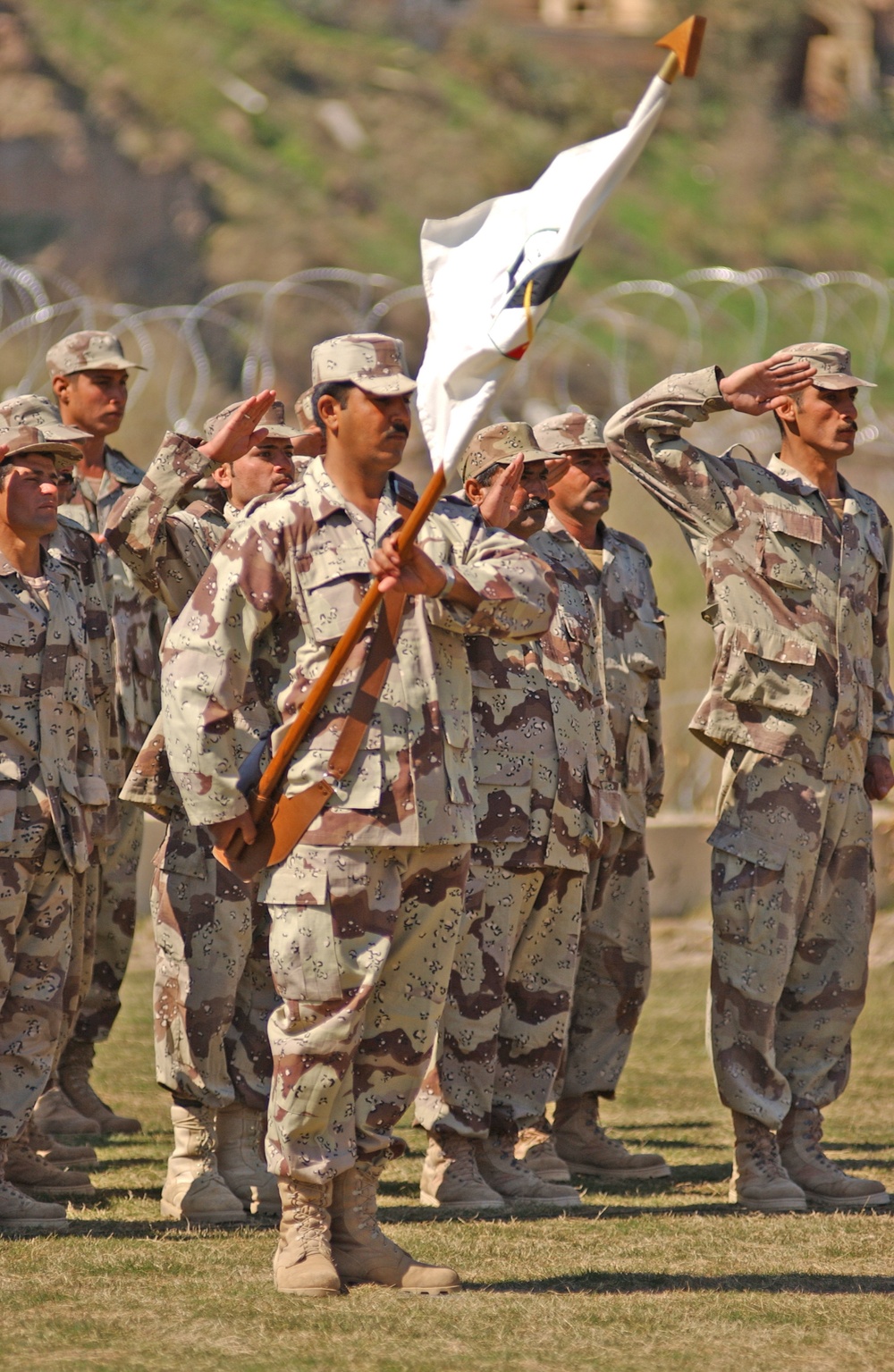 Soldiers are called to present arms