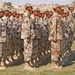 Soldiers stand in formation during a March 16 ceremony