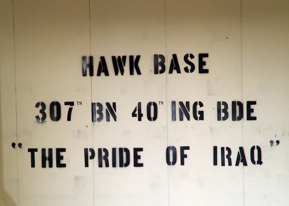 The sign at the entrance to Hawk Base home
