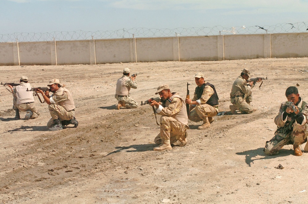 Soldiers set up a secure perimeter during a react-to-contact