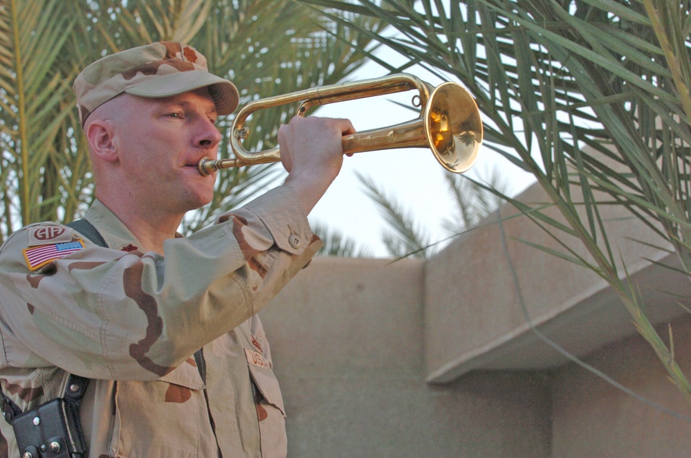 Maj. Shoults carry this particular bugle to a combat zone