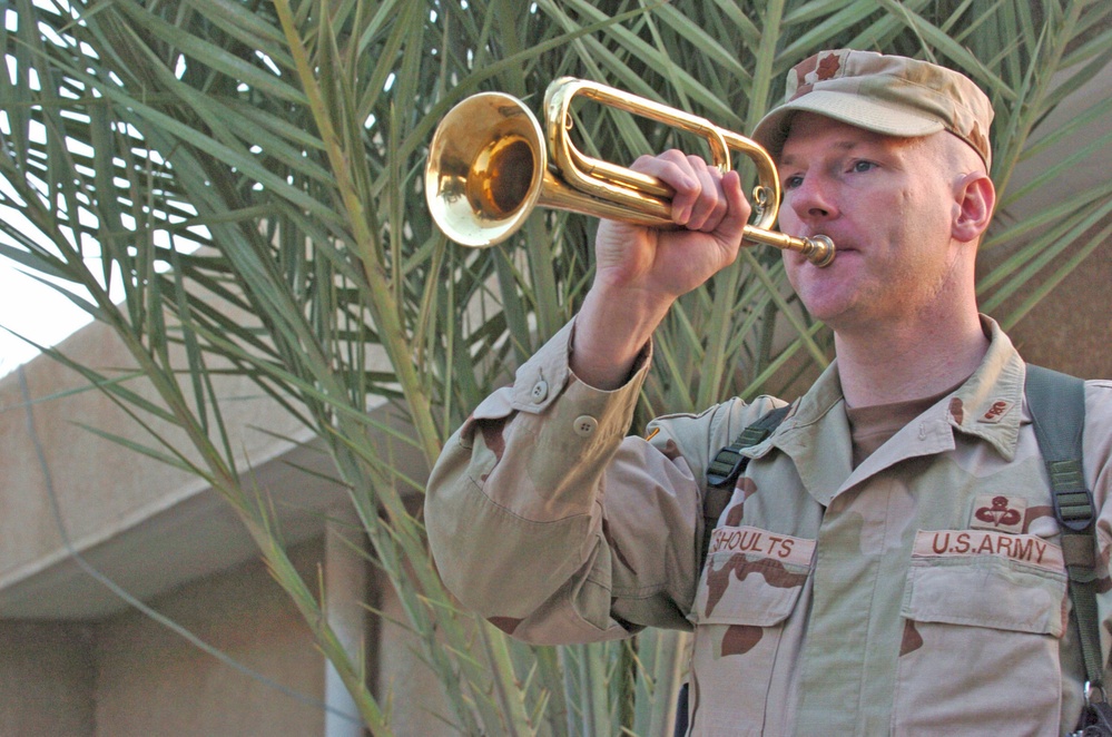 Maj. Shoults carry this particular bugle to a combat zone