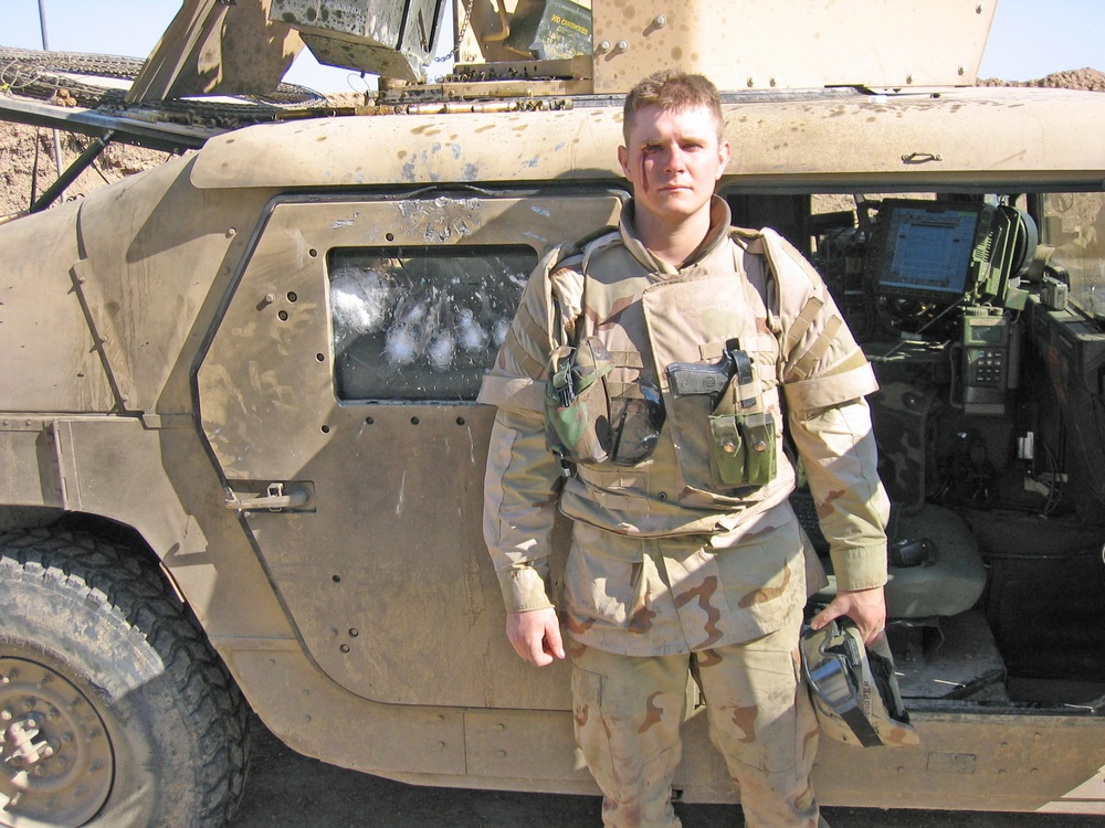 Spc. Cooper was knocked unconscious and received a minor wound