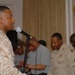 Staff Sgt. Hewitt Ballard practices with the gospel choir