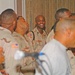 Members of the Camp Victory, Iraq, gospel choir practice