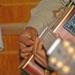 Jesse Martin, MNC - Iraq safety officer, plays guitar