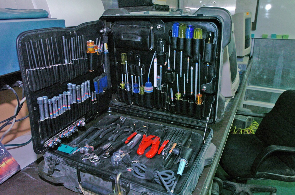 A military issued electronic maintenance tool kit