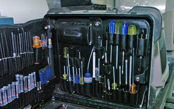 A military issued electronic maintenance tool kit