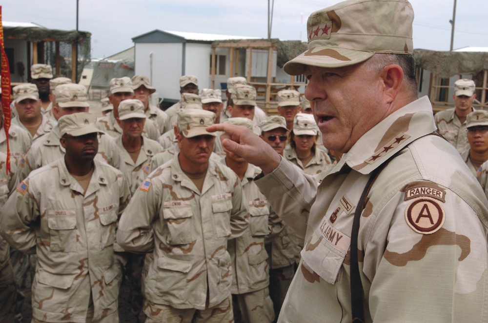 Lt. Gen. R. Steven Whitcomb addressed Soldiers