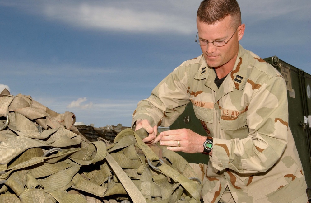 Capt. Kalin takes inventory of the netting collected by his team