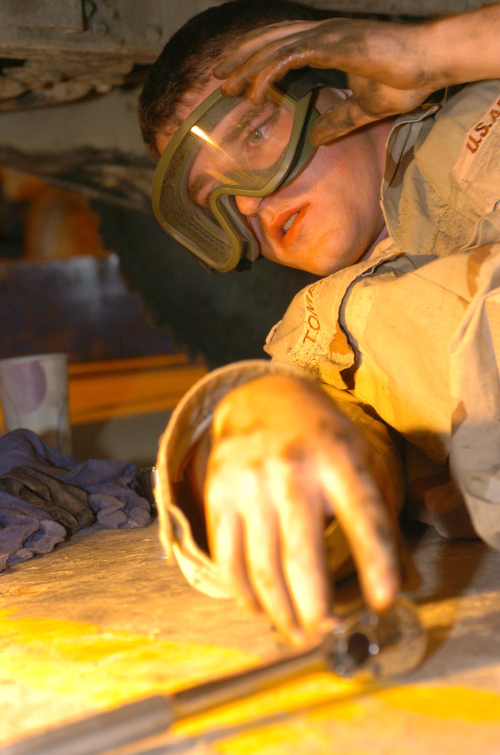Spc. Tyrell  J. Tompkins, a light-wheel vehicle mechanic