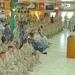 Donald Rumsfeld answers questions from Soldiers