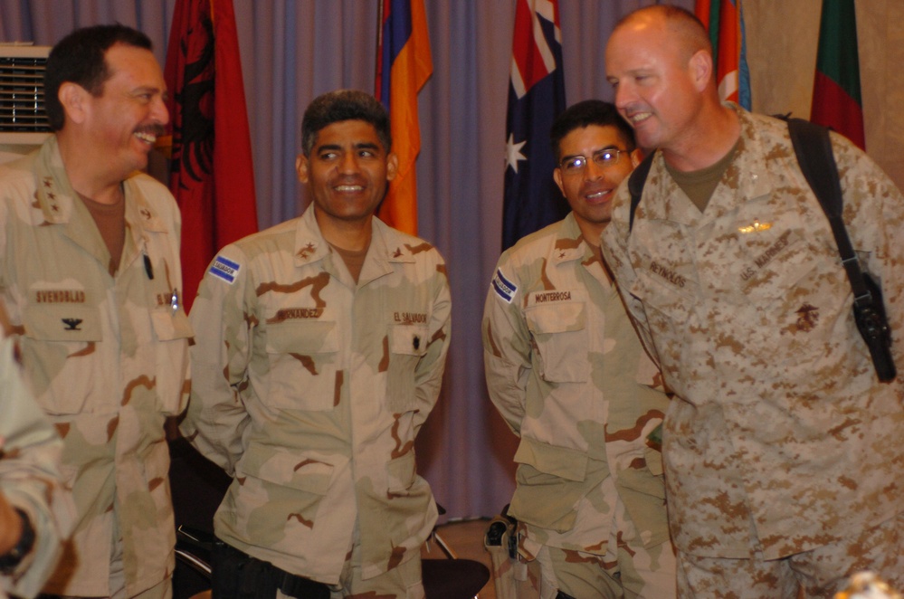 Col. Jim Reynolds Chats With Officers