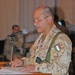 Italian Brig. Gen. Antonio Satta Gives a Welcoming Speech