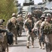 Marines patrol the streets around Mahmudiyah, Iraq