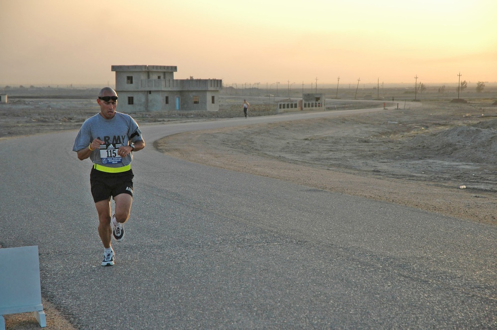 Luis A. Soto makes his way up the hill